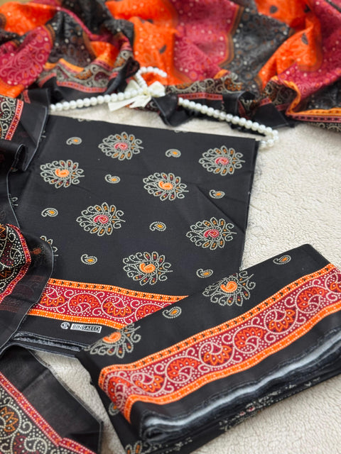 Bin Saeed Unstitched 3-Piece Lawn Suit - BU02