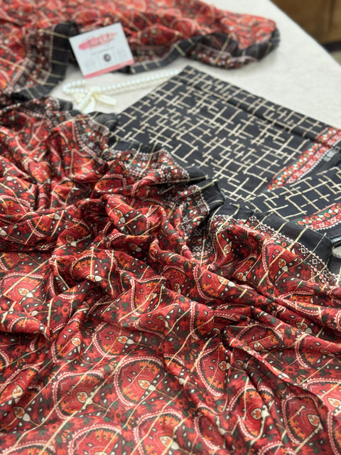 Bin Saeed Unstitched 3-Piece Lawn Suit - BU04