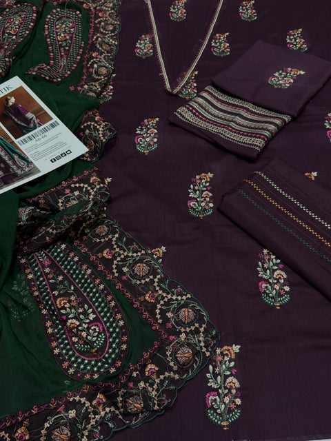 Batik Embroidery Lawn - 3pc Unstitch BE1
