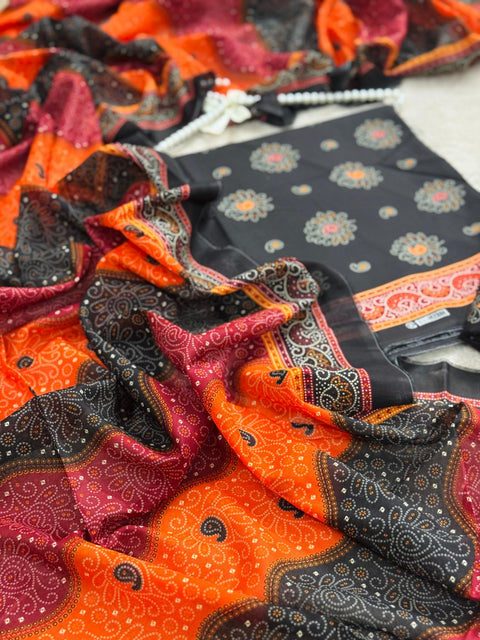 Bin Saeed Unstitched 3-Piece Lawn Suit - BU02