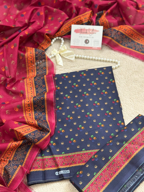 Bin Saeed Unstitched 3-Piece Lawn Suit - BU06
