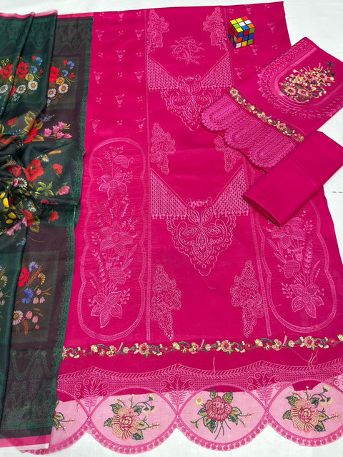 Saira Rizwan New 3pc - Unstitch lawn SRU01