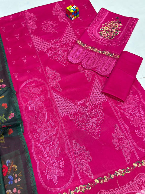 Saira Rizwan New 3pc - Unstitch lawn SRU01