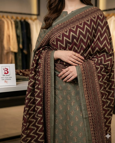 Bin Saeed Unstitch - 3pc Printed lawn