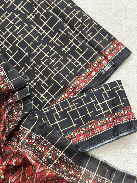 Bin Saeed Unstitched 3-Piece Lawn Suit - BU04