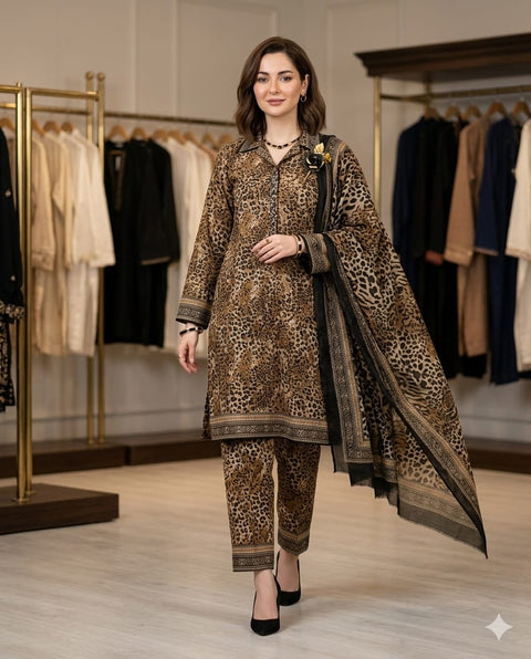 Bin Saeed 3Pc - Lawn Unstitch