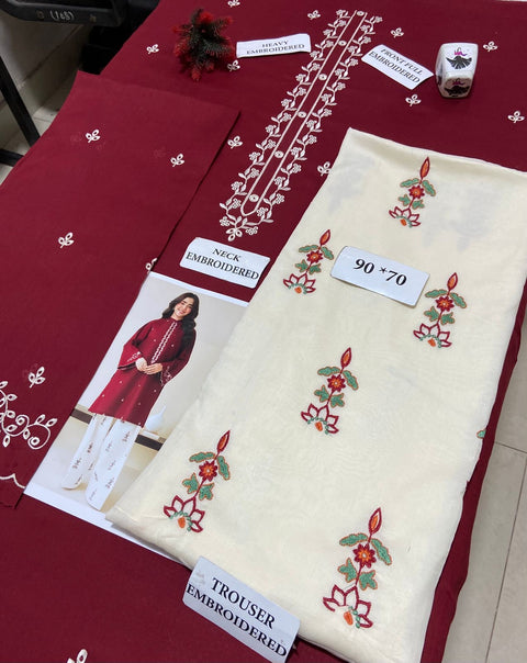 Batik Embroidery Unstitched 2-Piece Lawn Suit – BE 2