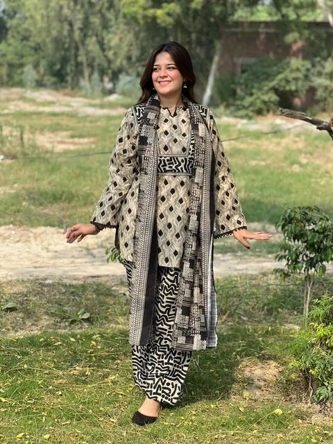 Bin Saeed Unstitched 3-Piece Lawn Suit - BU05