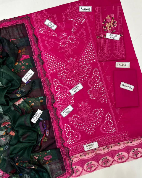 Saira Rizwan New 3pc - Unstitch lawn SRU01